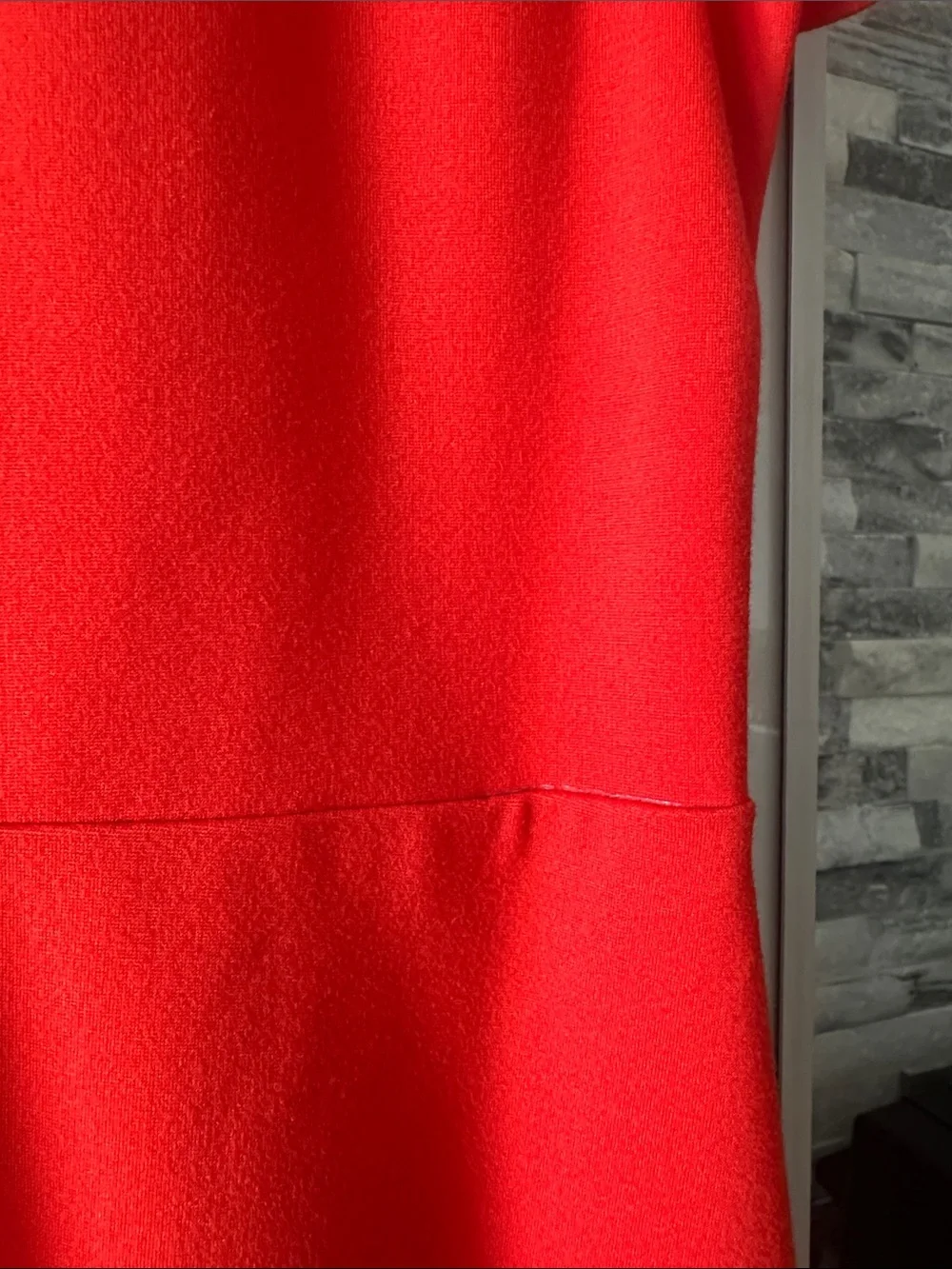Amanda Uprichard Red Ruffle-Shoulder Mini Dress
